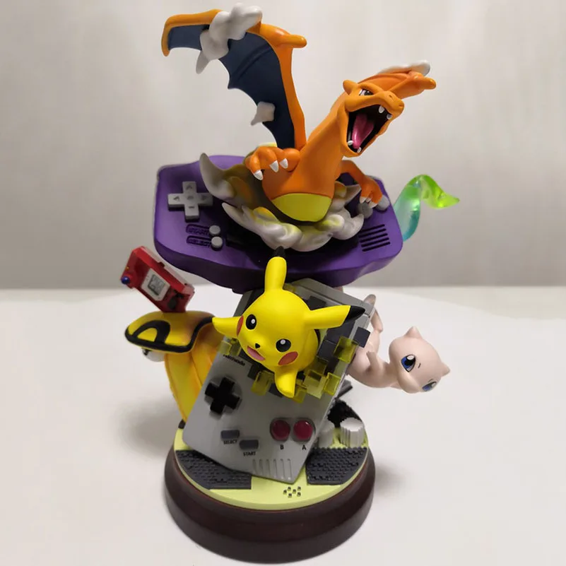Takara Tomy Anime Sveķu Statuja Gameboy Pikachu Mewtwo Charizard Rīcības Attēls Pasakaina Pokemon Rotaļlietu Kolekcija Dāvanas Bērniem
