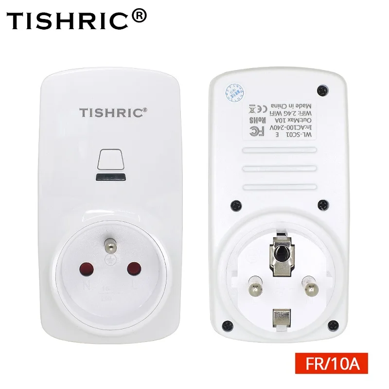 TISHRIC T30 10.A WIFI Smart Ligzda Smart Dzīvi ASV/UK/FR/AU Plug Wifi Slēdzis Kārba Strādā ar Amazon/Alexa/ Google Home