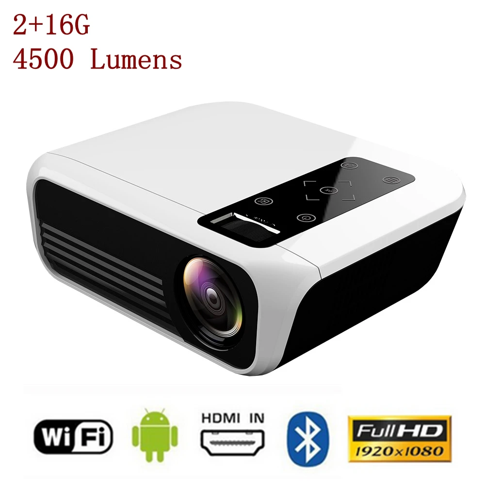 TOPRECIS T8 Full HD Mini 4K Projektoru LED LCD 2+16.G 4500 Lūmenu 1080P Android Amlogic Mājas Kino Teātra Media Video Atskaņotājs