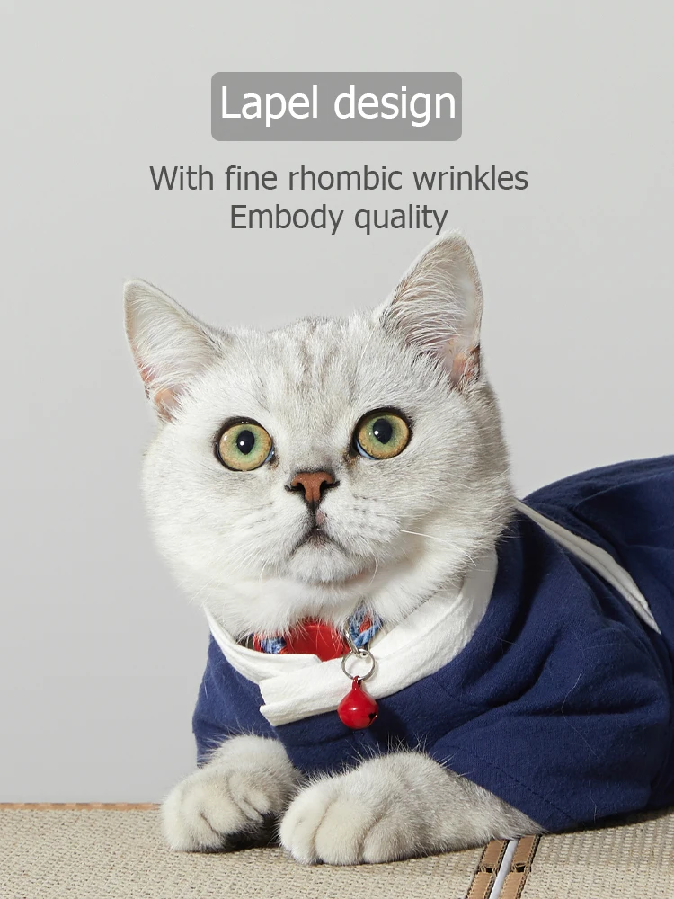 UFBemo Mājdzīvnieku Apģērbu Seno Ķīniešu Stilā Kaķis Hanfu Krekls Suņu Modes Kleita Rudens Pavasara Kaķēns