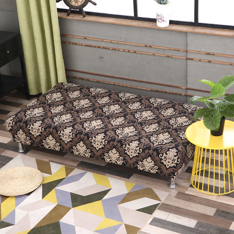 Universāls izmērs Armless Sofa Bed Cover Locīšanas sēdekļa slipcovers stiept attiecas lēts Dīvāns Aizsargs Elastīgs stendā Futon Vāciņu