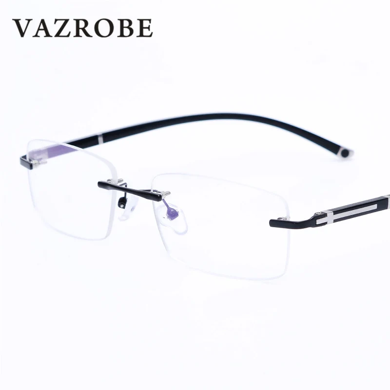 Vazrobe bez apmales Brilles Rāmis Vīriešu brilles cilvēks recepšu brilles melnā zelta bezrāmju Briļļu Optisko lēcu