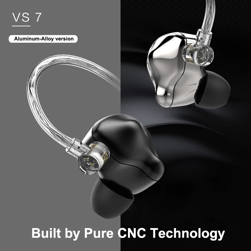 VSONIC VS7 AISBERGS Sveķu Versija Dinamisku Vadītāja HiFi Audio In-ear austiņas ar 2 Pin 0.78 mm Savienotājs, Noņemams Kabelis