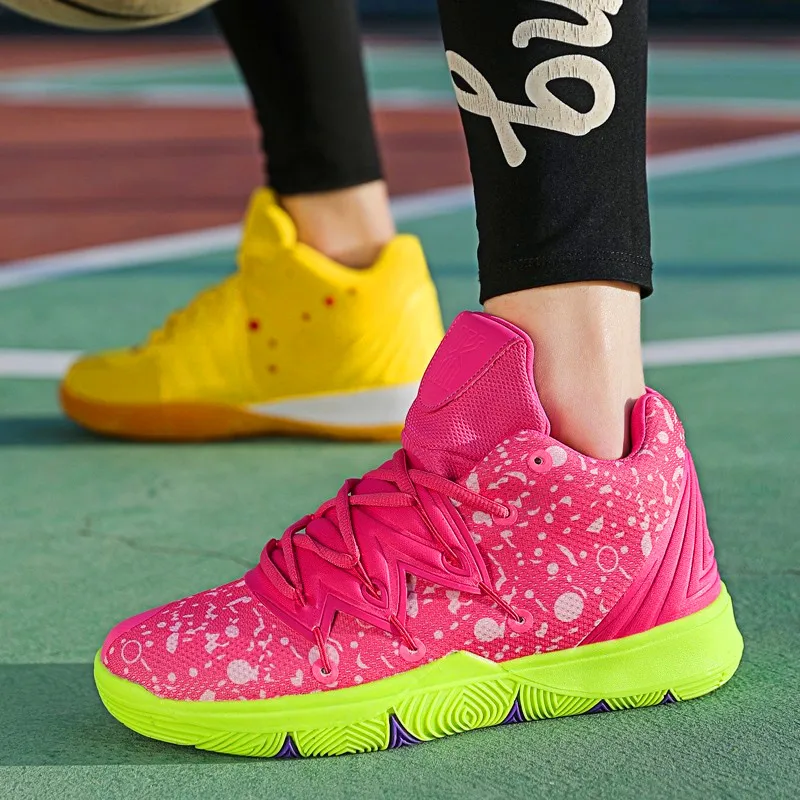 Vīriešiem un sievietēm streetball basketbola kurpes elpojošs neslīdoša vulkanizētas kurpes PU fitnesa āra apavi Zapatos Hombre