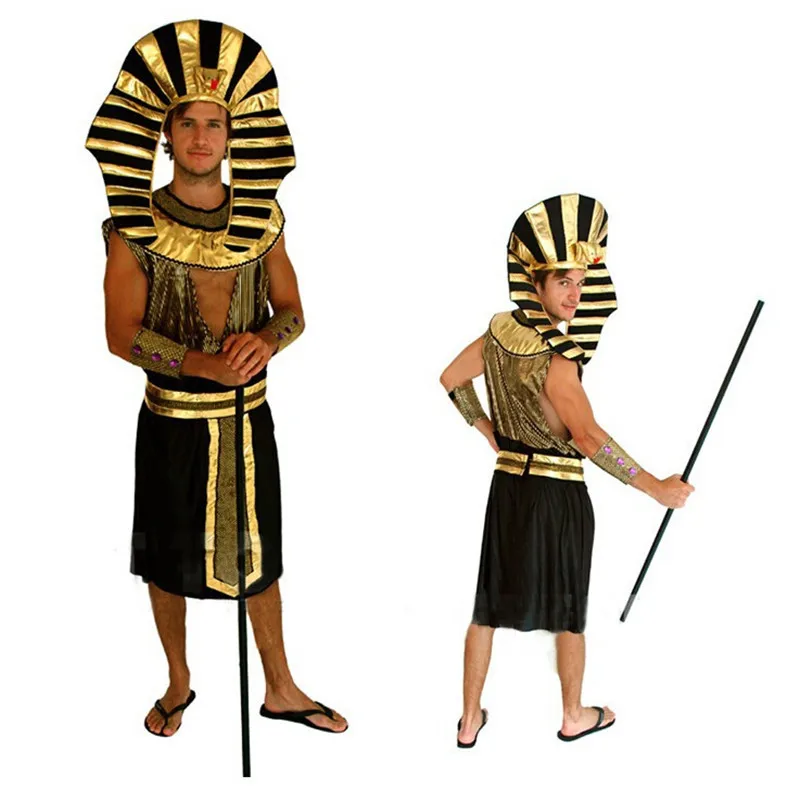 Zelta Ēģiptes Faraons Tērpi Purima Puse Pieaugušo Apģērbu, Ēģiptes Ķēniņa, Vīri Princis Purima Masku