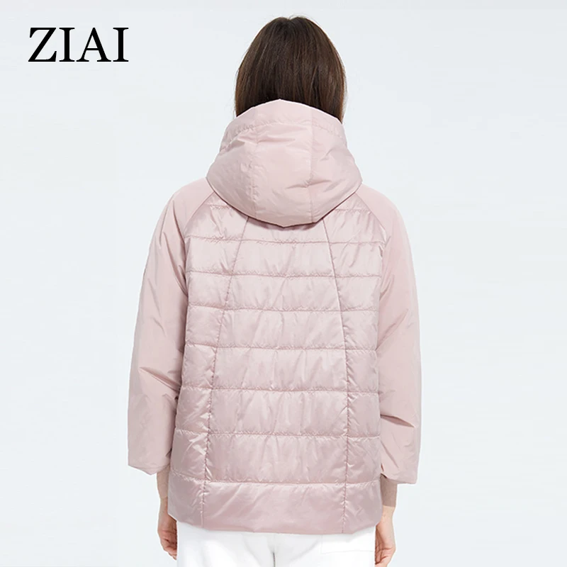 ZIAI 2020. gadam Sieviešu parka Īss rozā modes hotsale sieviešu jaka siltu kapuci top zīmola kvalitātes sieviešu mētelis outwear noliktavā ZM-8601