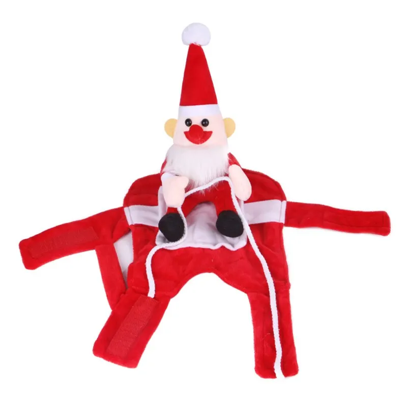 Ziemassvētku Stilā Suņu Apģērbu Jaunums Santa Claus Izjādes Kleita Silts Apģērbs Puses Mērci Cosplay Apģērbu Kucēns Kostīms
