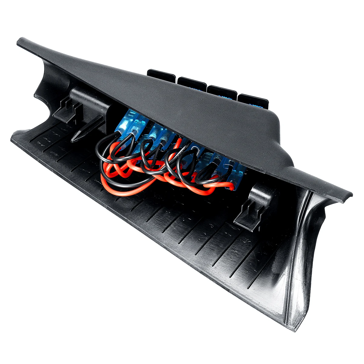 Zila balsts Switch Panel Kit 4 LED Pod Kreisajā pusē, lai par Jeep Wrangler 11-18 JK MUMS