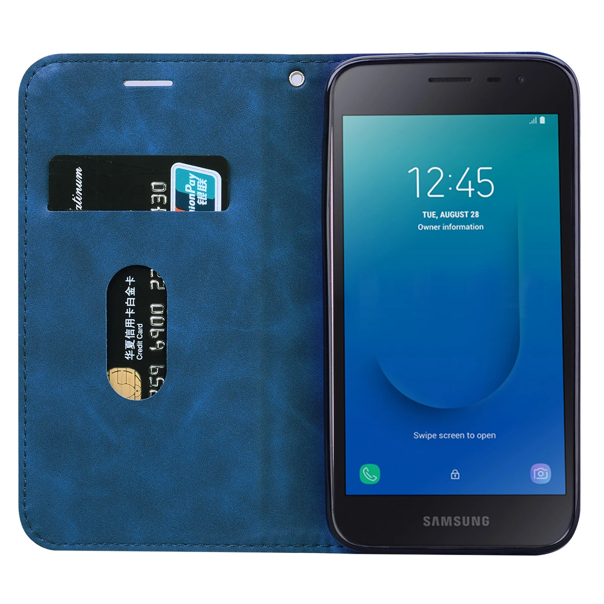 Ādas Magnētisko Flip Case For Samsung Galaxy J2 CORE Grāmatas Vāka Tālruņa Kartes Turētāju Būtiska Samsung J2CORE Stāvēt Coque
