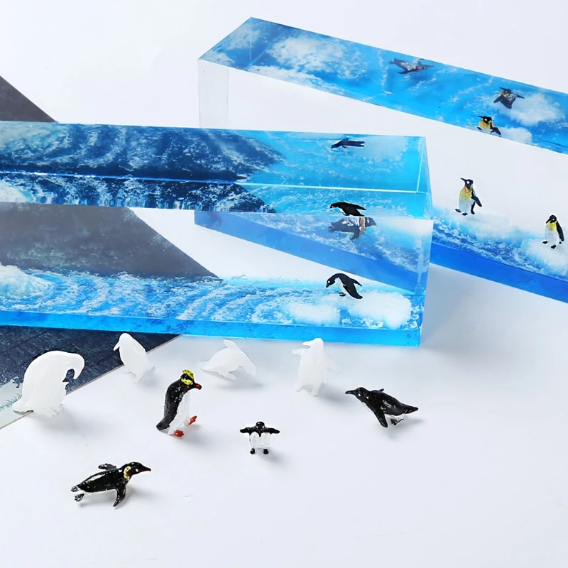 10 Formas Epoksīda Sveķu Pildvielas Mini Pingvīns Modelēšana Silikona Veidnē Landspace Pildījumi Sveķu Rotaslietas Pildījumi DIY Liešanas Mākslas Amatniecības