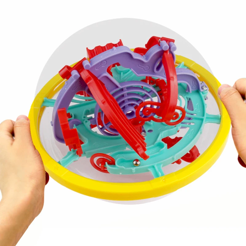 100 Soli 3D Puzzle Bumbu Burvju Ritošā Pasaulē Bumbu Labirints Jomā Pasaulē Rotaļlietas Barjeras Spēle Brain Teaser Jomā Labirints