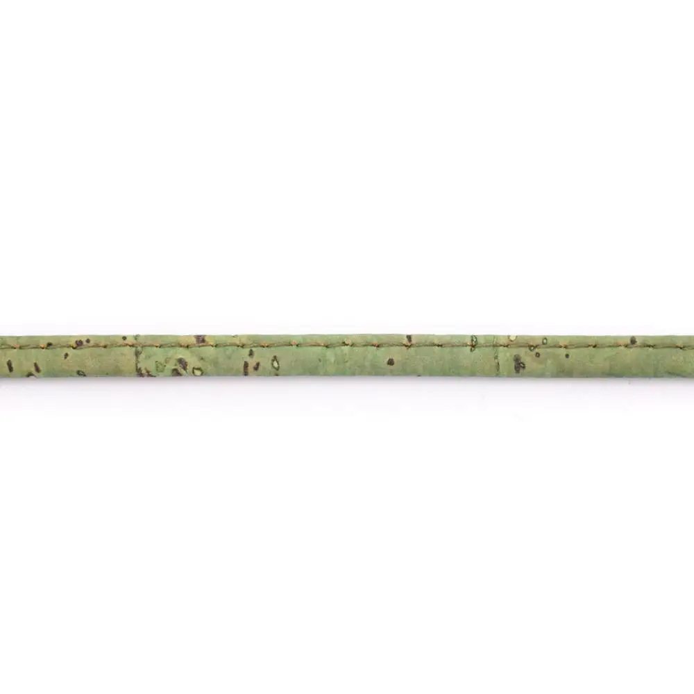 10meter 5mm Apaļas zaļas korķa vadu portugāļu korķis rotaslietas piederumi /Secinājumi vadu vegāns materiāls RK-406-10
