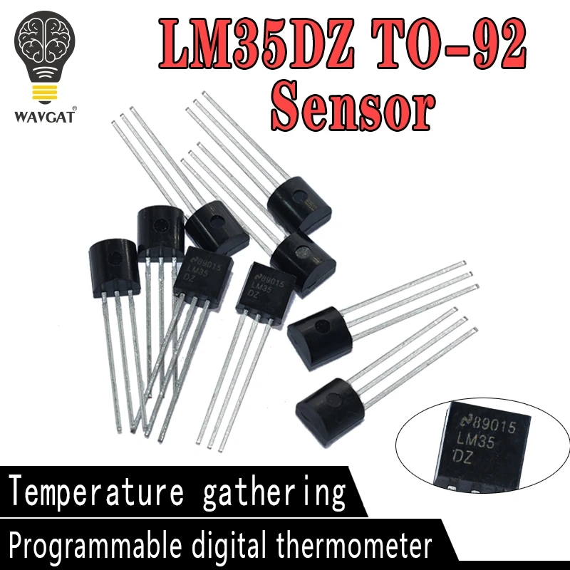 10PCS LM35DZ TO92 LM35 TO-92 LM35D Precizitāti Celsija Temperatūras Sensori