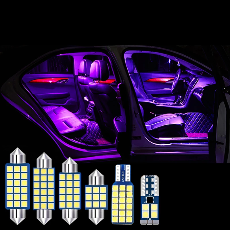 12v LED Spuldzes komplekts Automašīnas salona Dome galda Lampas Bagāžnieka Gaismas, Volkswagen, VW Golf MK5 MK6 GOLF MK7 5 6 7 2003-2019 Piederumi