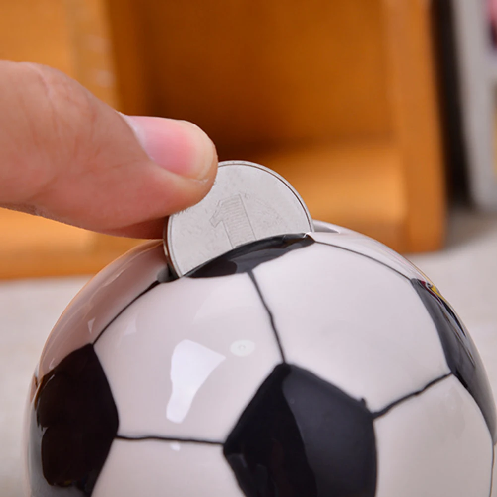 1PC Taupīšanas Pot Futbola Radošo Futbola Keramikas seifs Monēta Cūciņa Banka Bankas Naudas Kaste, lai Bērniem, Bērniem Pieaugušajiem