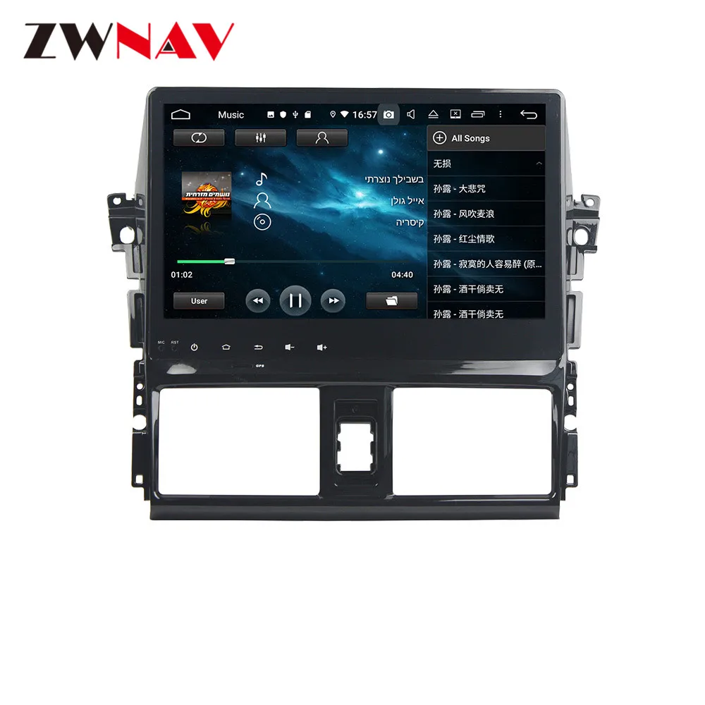2 din IPS ekrāns, Android 10.0 Auto Multimedia player Toyota YARIS 2013 auto BT radio, audio stereo, GPS navi galvas vienības
