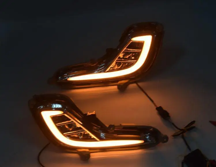 2 gab LED Dienas Gaitas Gaismas Miglas lukturi DRL signāla Lampiņa Par Hyundai Akcentu Solaris 2010. - 2013. gadam lampas vāciņu vasaras