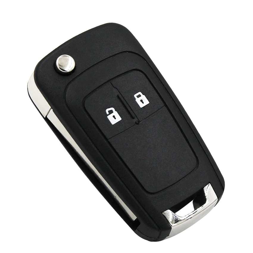 2 Pogu, Keyless-go Locīšanas Flip Tālvadības Atslēga Smart Auto Atslēgas Chevrolet 433MHz ID46 46 Čipu HU100 Neslīpēts Balde ( Pēc Tirgus )