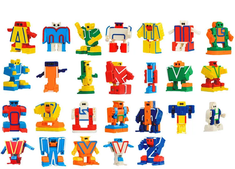 2018 Bērniem Dāvanu Rotaļlietas lelle, Burtiem, Cipariem, Burtiem, Transformācijas Roboti Cosplay Squishy Mini Mīklu Alfabēta Agrīnās Izglītības