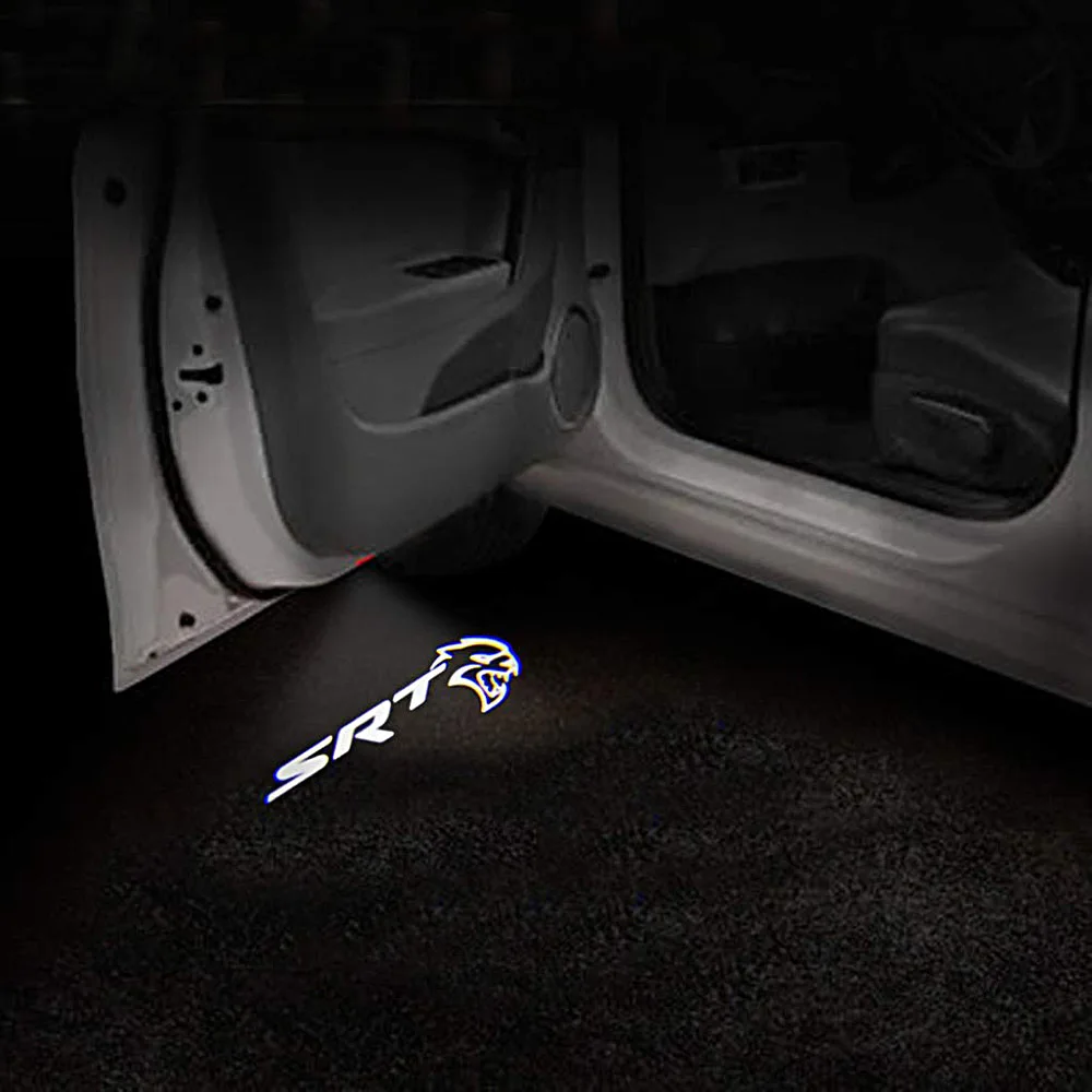 2gab Automašīnas Durvis Logo Gaismas LED Garu Ēnu Emblēmu Projektoru Dodge Challenger SRT Scat Pack Dēmons Lādētāju Hellcat RT Super Bišu