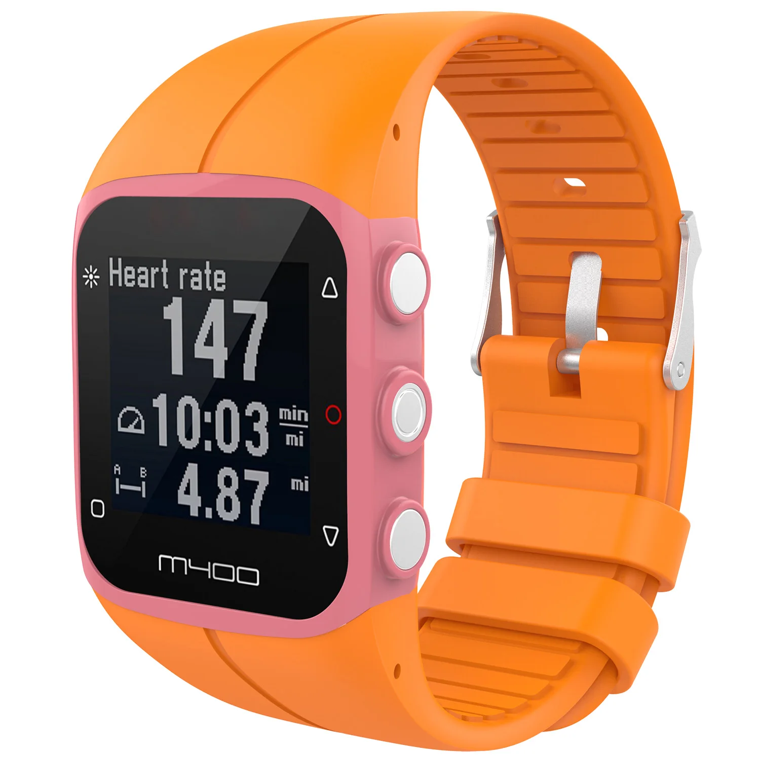 2in1 Silikona Smart Watch Band+TPU Pilns Case Cover For Polar M430 Polar M400 Sport Rokas Siksna, Nomaiņa Aproce Piederumi