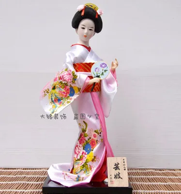 30cm Kawaii Japāņu Jauki Geišas lelles, Figūriņas ar skaistu kimono Jaunu māju, biroju apdare Miniatūras dzimšanas dienas dāvana
