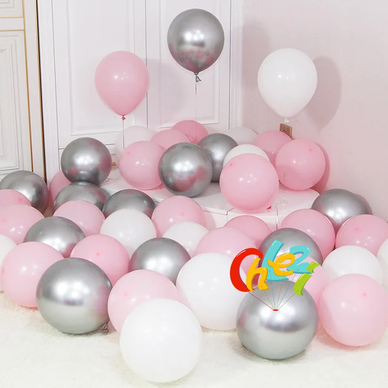 30pcs/daudz 12inch Metāla Krāsas Lateksa Baloni, bērnu Dzimšanas dienas svinības Rotājumi Globos Sajauc Rožu Kāzu Dekorēšana Hēlija Ballon
