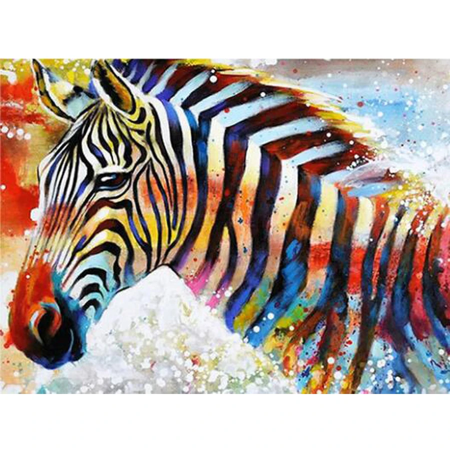 30x40 lieluma Dimanta Izšuvumi Krustdūrienā Zebra Dimanta Krāsošana Dzīvniekiem 5D DIY Mozaīkas Apdare bērniem dāvanu