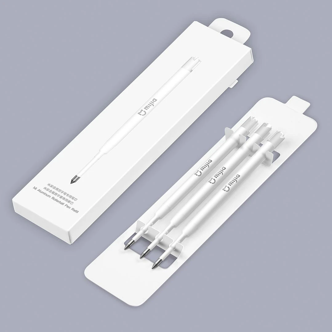 3pcs Par Xiaomi Mijia Metāla zīmju MI Pildspalvas Piepildīt 0.5 mm Parakstīšanas Pildspalvas PREMEC Gluda Šveice Piepildīt MiKuni Japāna melnu Tinti