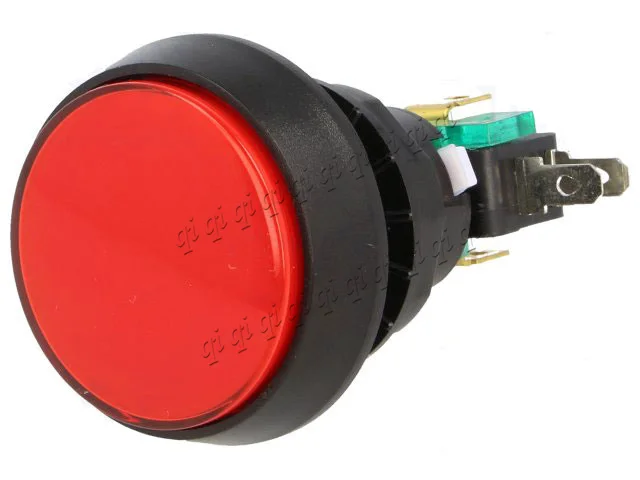 5 gab./daudz 45mm Kārta Apgaismo LED push pogas ar mikro slēdzis spēle automāts / Arcade daļas 5 krāsu izvēlēties
