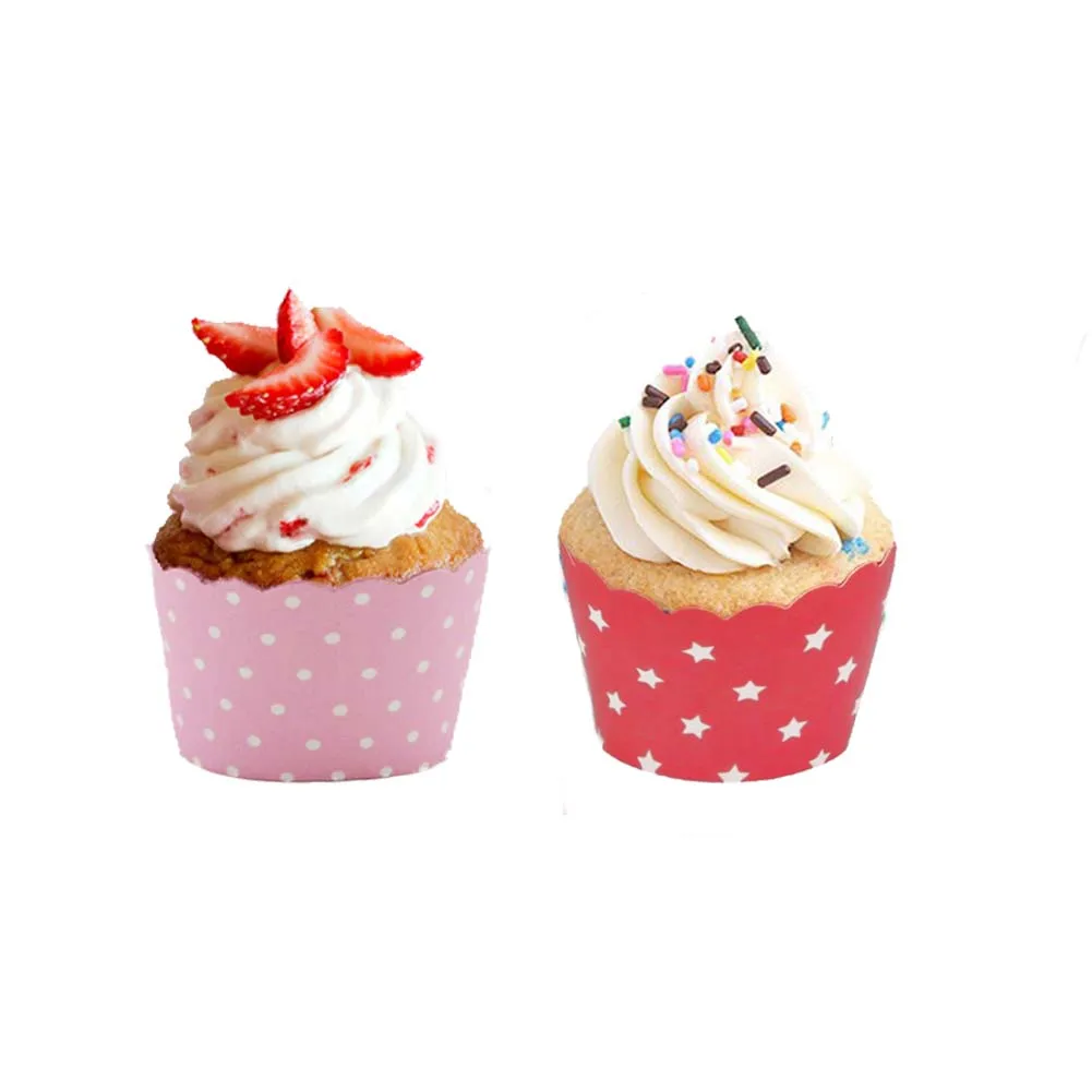 50gab Mini Ziedu Muffin Cupcake Papīra Kauss Kūka Formas Cupcake Starplikas Mafinu Cepšanas Box Kausa Gadījumā Deserta Kūka Pelējuma Dekorēšanas Rīks