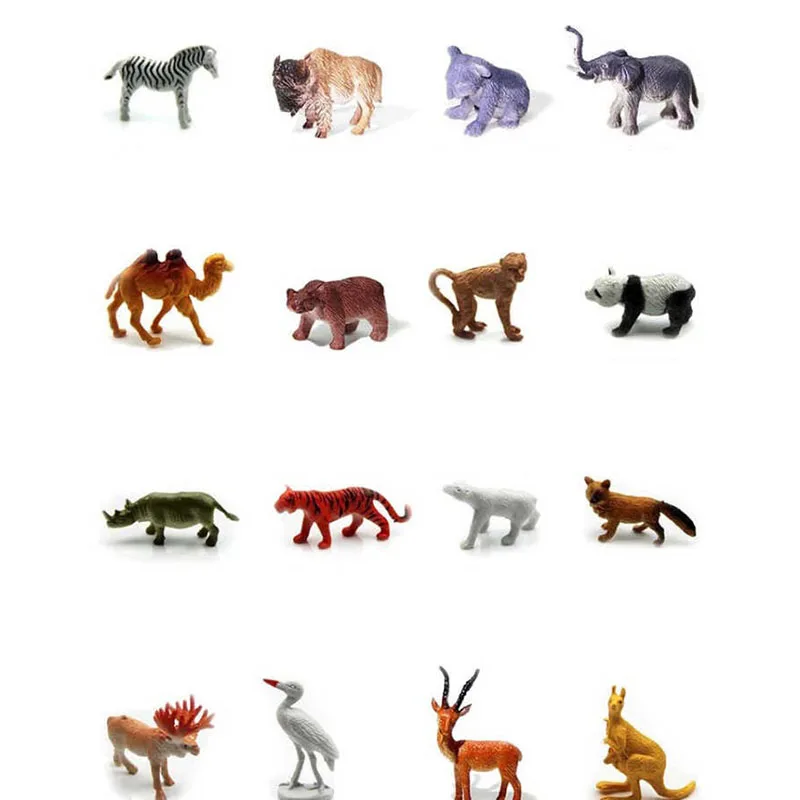 53pcs/komplekts Mini Dzīvnieku Pasaules Zoo Modelis Attēlā Rīcības Rotaļlietu Komplekts Karikatūra Simulācijas Dzīvnieku Jauki Plastmasas Vākšanas Rotaļlietas Bērniem