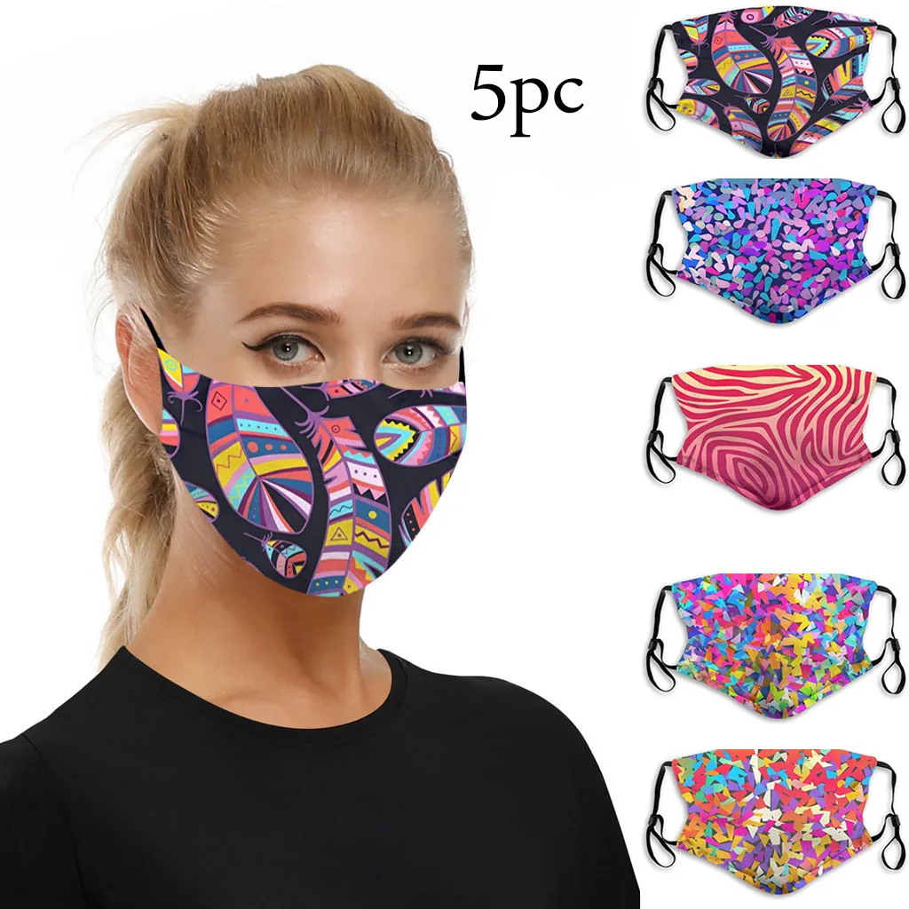 5gab Breathble Putekļi Mutes Maska Drukāšanas Kokvilnas Mutes Maskas, Oglekļa Mutes, Sejas Maskas Segtu Personības modelis Maska Mazgājams