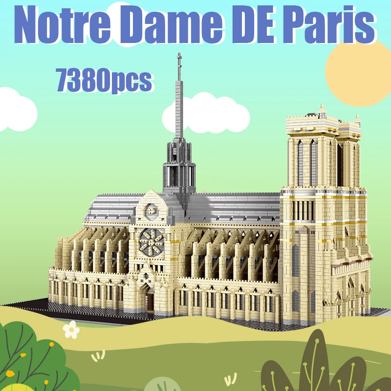 7380pcs+ Dimanta Mini Notre-Dame DE Paris Modelis, Celtniecības Bloki, Baznīcas Arhitektūras Tibetas Potala Palace ķieģeļi Rotaļlietas Bērniem