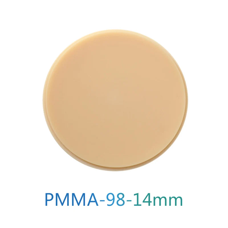 98x14mm PMMA Bloķēt Zobu Lab Materiāls PMMA A1/A2/A3/A3.5/A4/B1/B2/B3/B4 Akrila Malšanas Disku Vairumtirdzniecība PMMA Grupu
