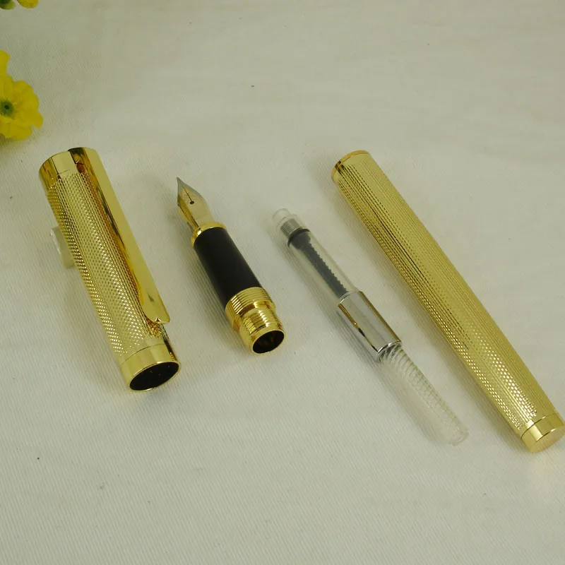 ACMECN Biznesa un Skolas Kancelejas piederumi Grezns Šķidruma tintes Pildspalvu ar datoru, rasēšanas parrtern Augstas Kvalitātes Zelta Tintes Pildspalvu