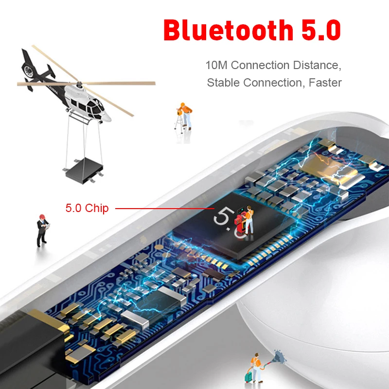 Airbuds 4 Bezvadu bluetooth austiņas Touch Kontroli, Stereo Bezvadu Austiņas Ar Uzlādes Lodziņā Ātra piegāde TWS earbuds