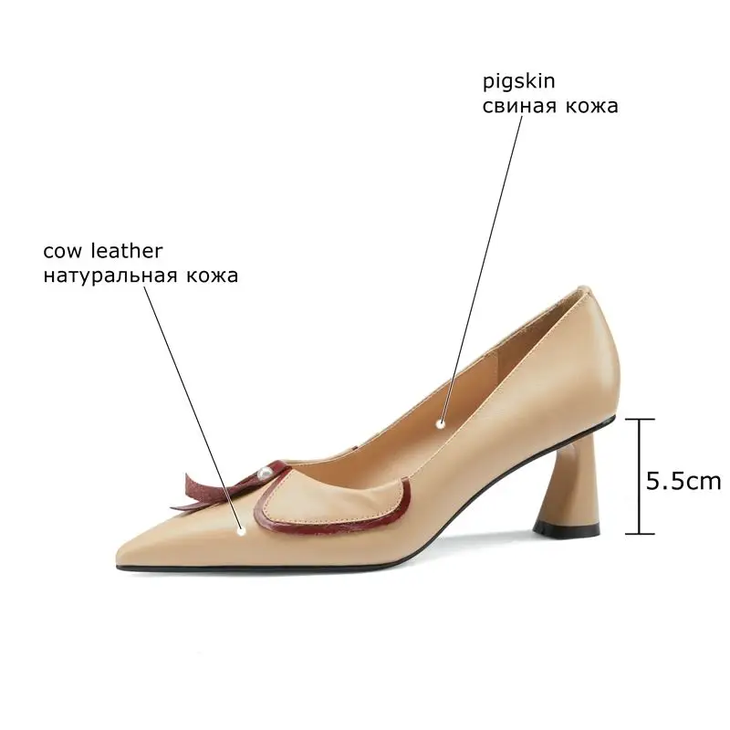 ALLBITEFO modes retro īsta āda bieza augstpapēžu kurpes sieviešu papēžiem kurpes rudens/pavasara augstpapēžu kurpes puse sieviešu kurpes izmēri:34-43