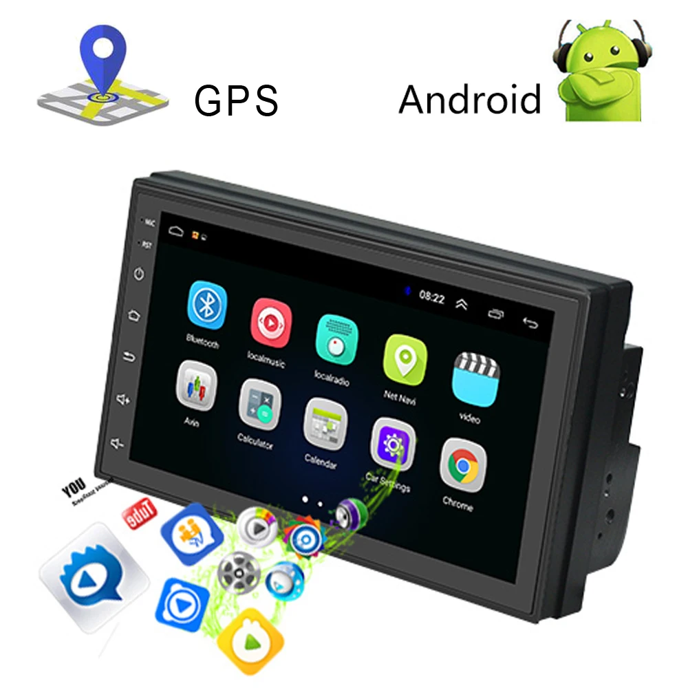 AMPrime Auto Multimedia Player 2 din GPS Auto Stereo Radio 7