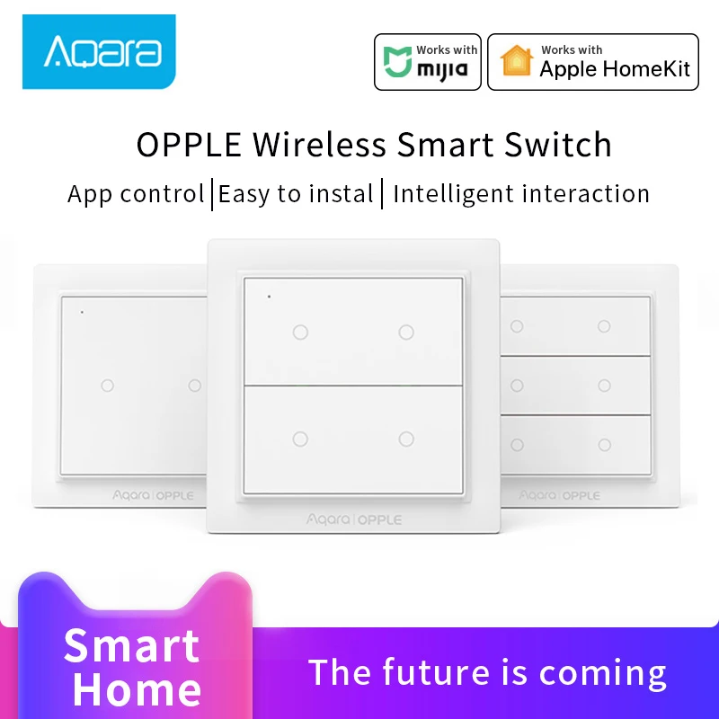 Aqara OPPLE Bezvadu Slēdzis Xiaomi Mijia Smart Home ZigBee 3.0 Bezvadu gaismas Slēdzi Darbu Ar Mijia HomeKit APP