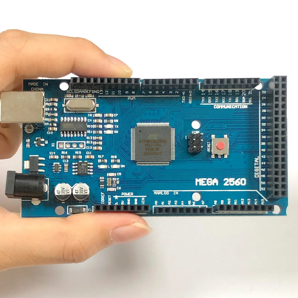 Arduino DIY Valdes MEGA2560 MEGA 2560 R3 (ATmega2560-16AU CH340G) AVR USB valdes Attīstība Valdes Arduino MEGA2560