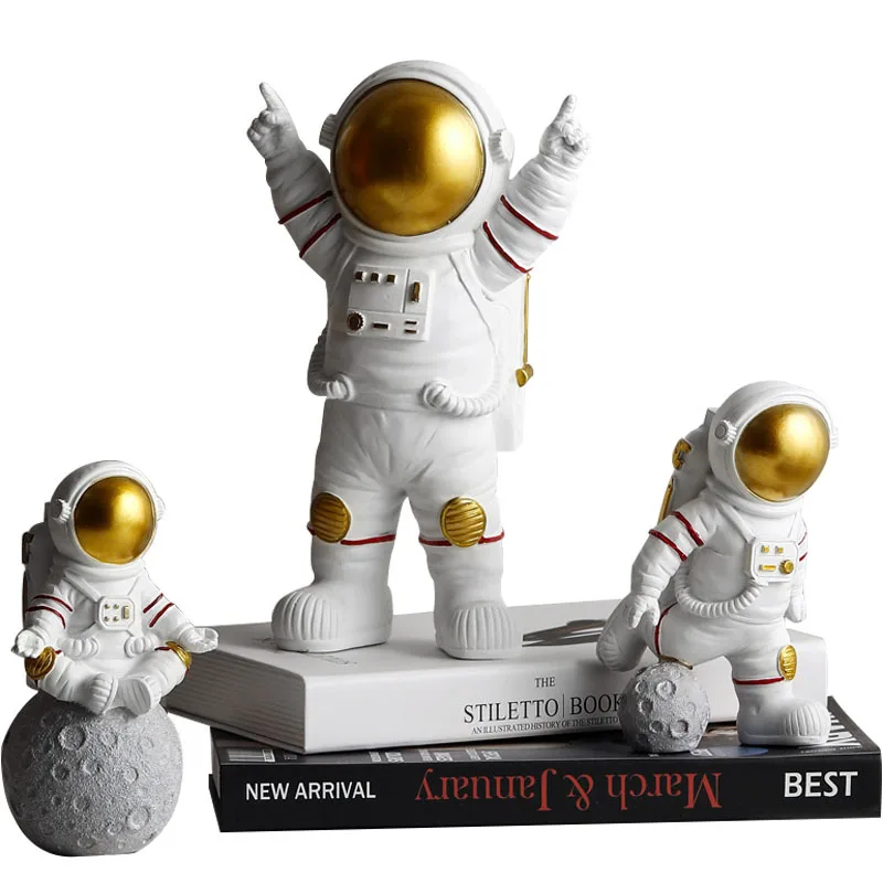 Astronauts Rīcības Attēls Statuja Statuetes Skulptūru Spaceman Statuja Puse Dekori Astronauts Rotaļlietas Kosmosa Tēmu Apdare Dāvanu