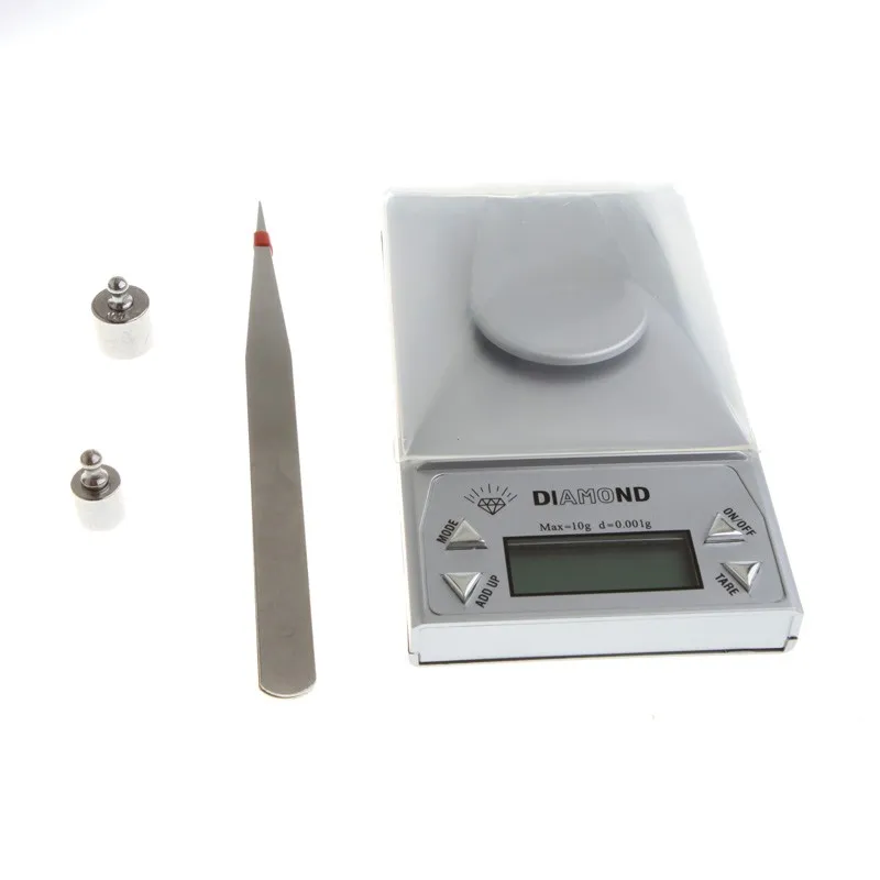 Augstas precizitātes 0.001 / 10g 0.001 g-10g Digitālo Rotaslietas, kas sver Dimanta Kabatas Waage Mēroga Dārgakmeņu svars LCD