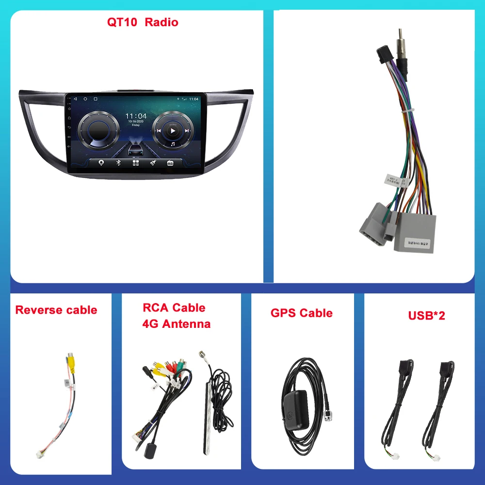 Automašīnas Radio Honda CRV CR-V 2011. -. GADAM GPS Navigācijas Auto Multimedia Player DSP Carplay 2 Din Android 10 Radio Nav DVD Atskaņotājs