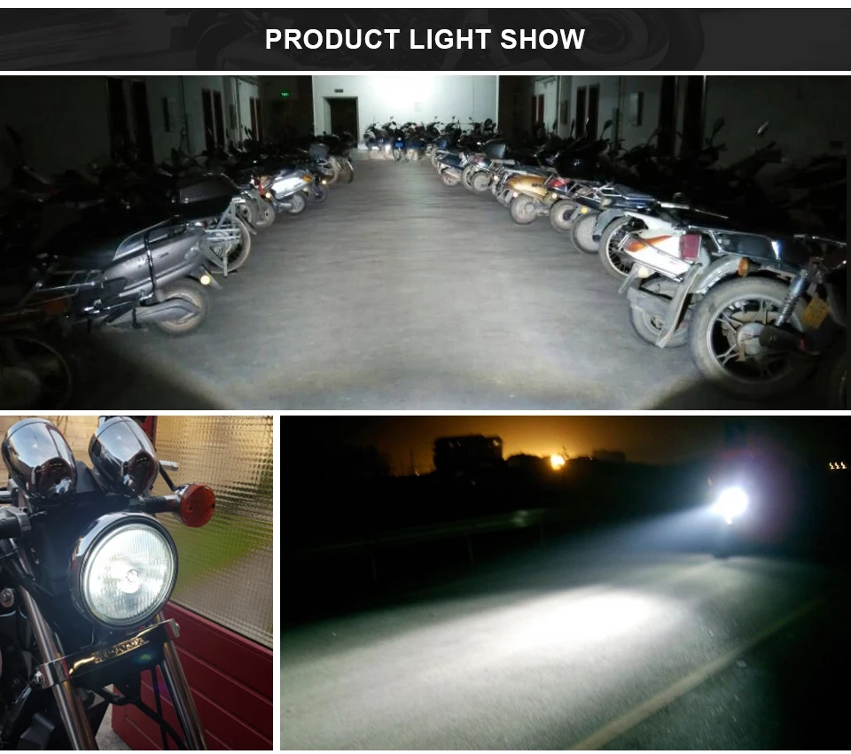 AUXITO 9003 H4 Led Motocikla Lukturis H4 12V Led Moto Spuldzes 16000LM Super Spilgti 6500K Balts Motociklu Galvas Lampas Piederumi