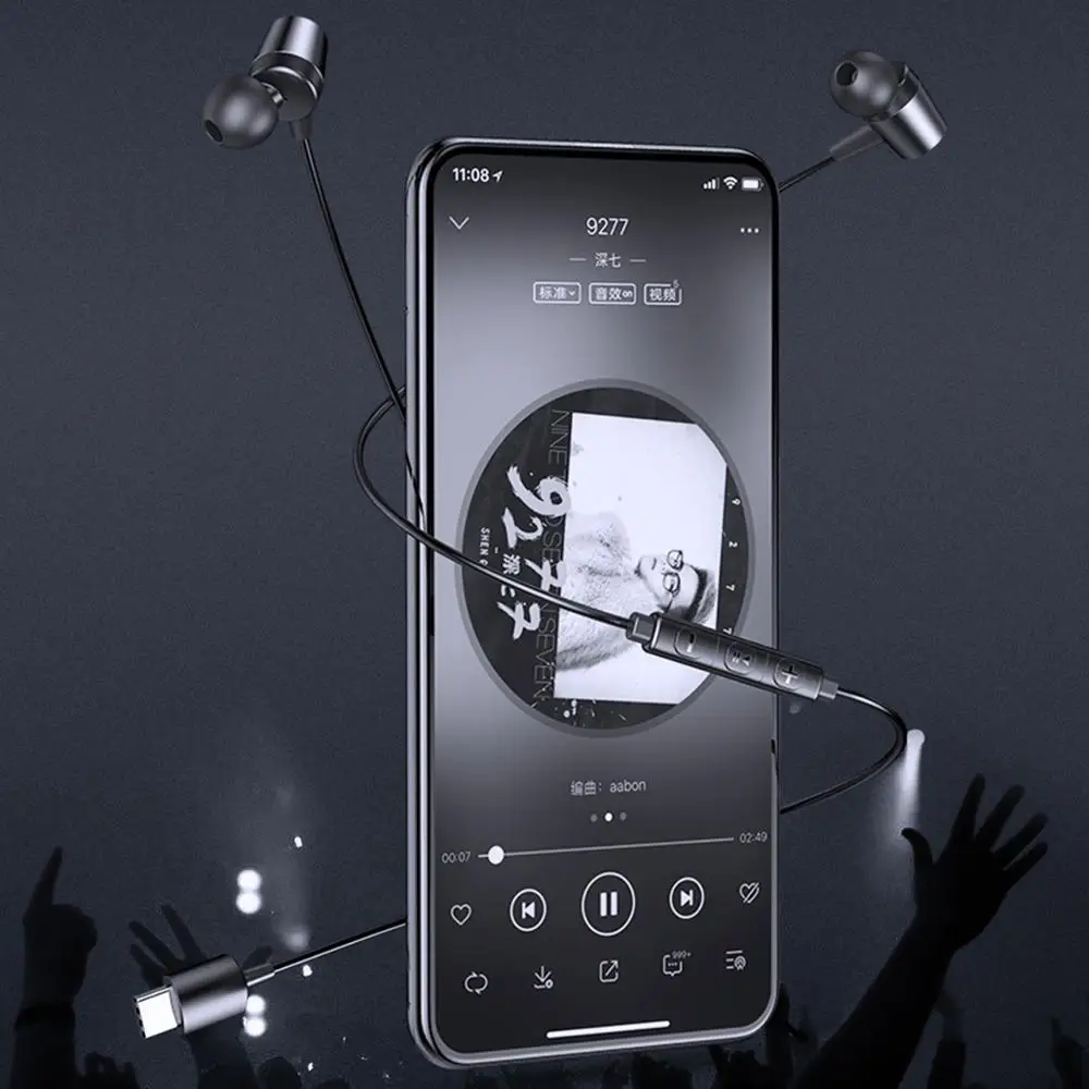 AWEI TC-1 Vadu Austiņas Tips-C Plug In-ear 1.2 m Garums Skaļuma Kontrole ar Mikrofons Universāla, Lai Huawei, Samsung Mobilais Tālrunis