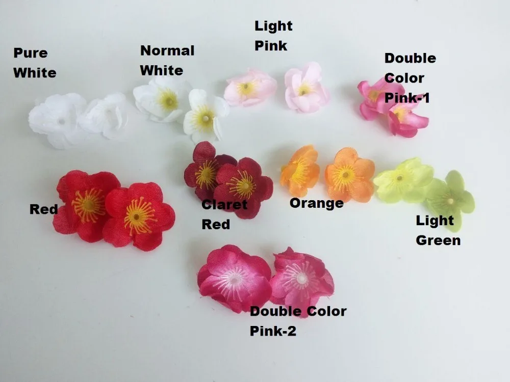 Bezmaksas Piegāde 200PCs/ Daudz Augstas Kvalitātes Izgatavots 40*25mm zīda ziedu, ziedu Ķiršu Ziedu Galvas piemērots 3MM LED 9 Krāsas