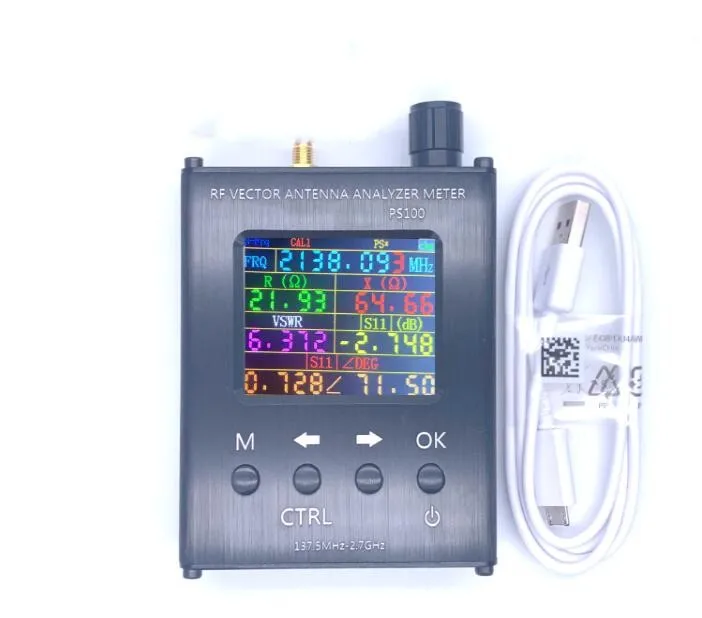 Bezmaksas piegāde PS100/PS200 N1201SA+ 35MHz - 2.7 GHz UV Antenas Analyzer SWR Mērītājs Tester ar Alumīnija Sakausējuma Apvalks
