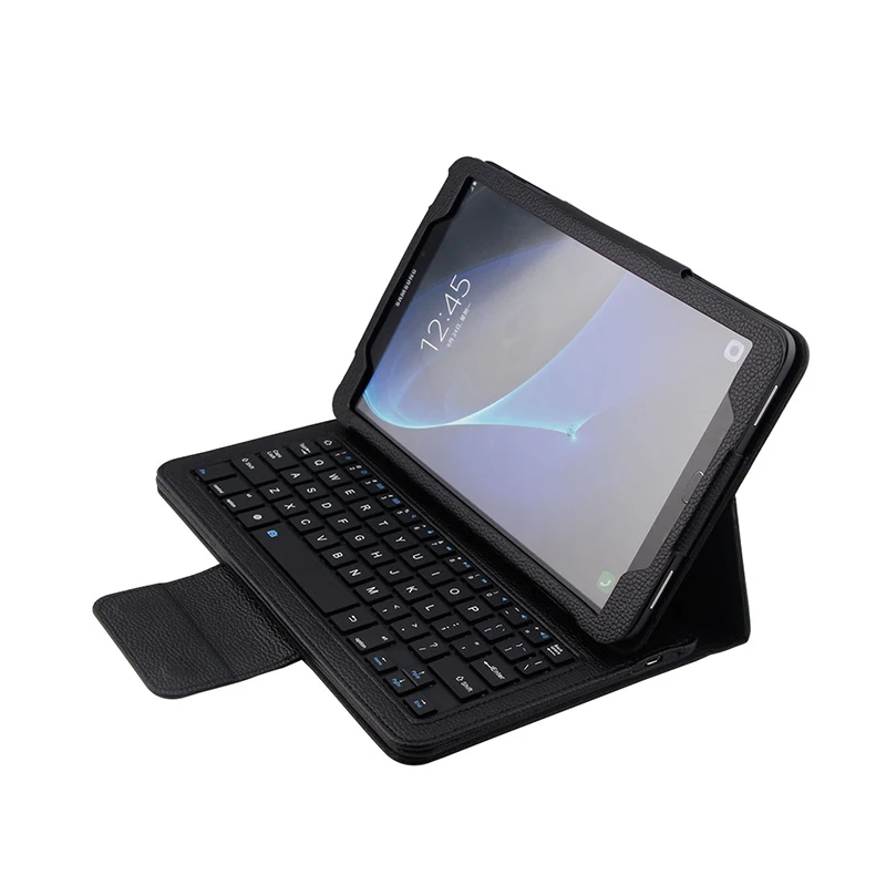 Bezvadu Bluetooth Keyboard Case for Samsung Galaxy Tab 10.1 2016 Flip Stends PU Ādas Vāks Samsung T580 / Tablete T585