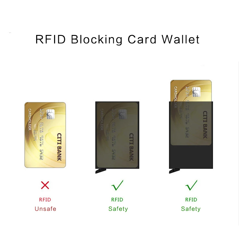 BISI GORO 2020. gadam Pātagot Minimālisma RFID Seifs Kartes Turētāju Slim pretaizdzīšanas Drošības ID Turētāji, Alumīnija Kastē Mazuļu Up Kartes Gadījumā